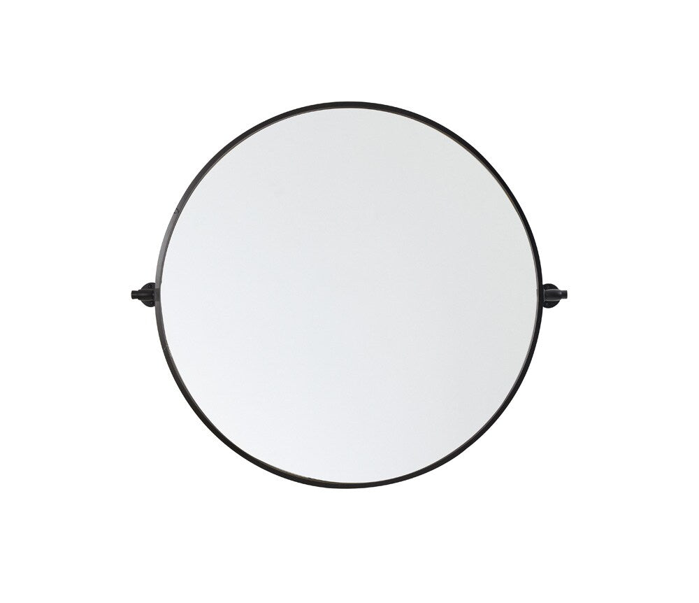 Elegant Furniture & Lighting - Everly Round pivot mirror 30 inch in black - MR6B30BLK veiw 1