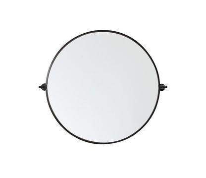 Elegant Furniture & Lighting - Everly Round pivot mirror 30 inch in black - MR6B30BLK veiw 1
