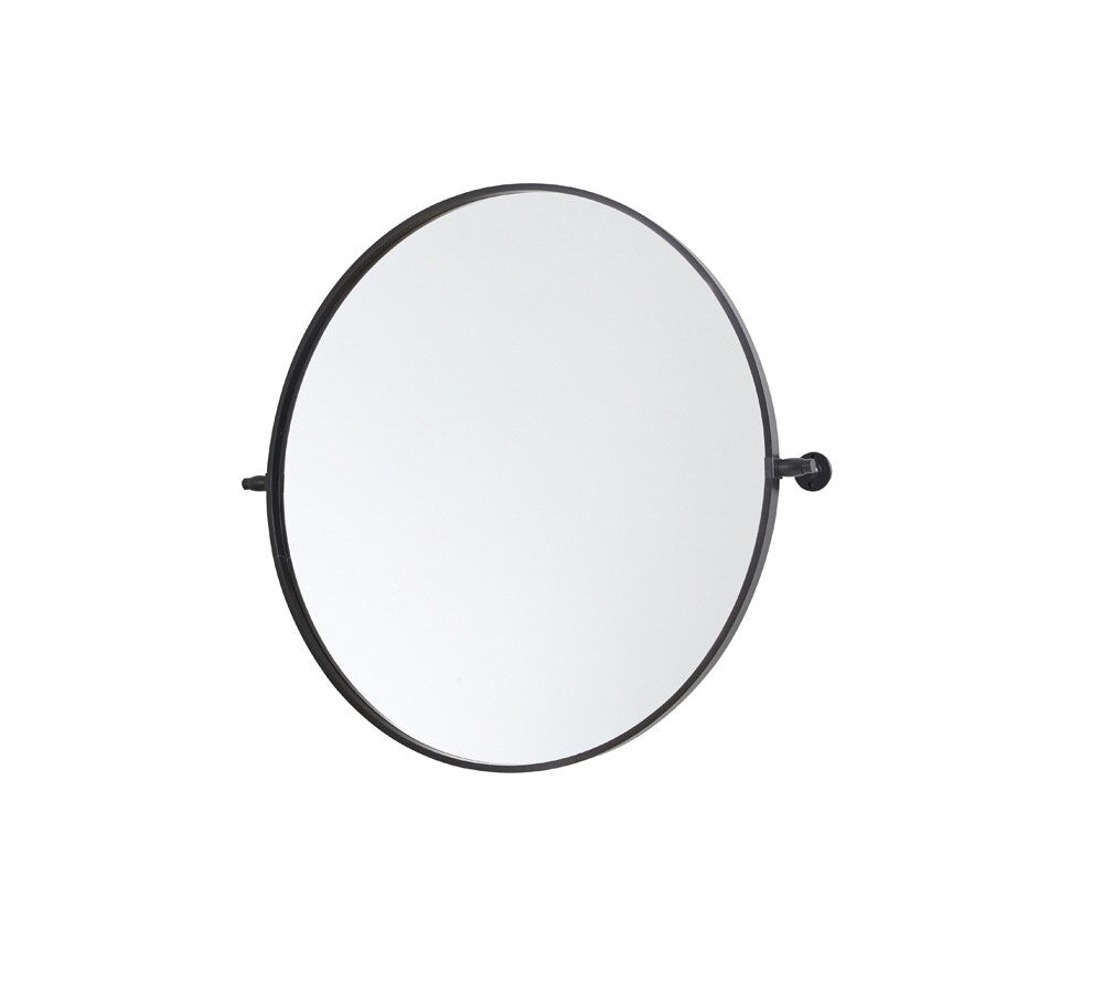 Elegant Furniture & Lighting - Everly Round pivot mirror 30 inch in black - MR6B30BLK veiw 5