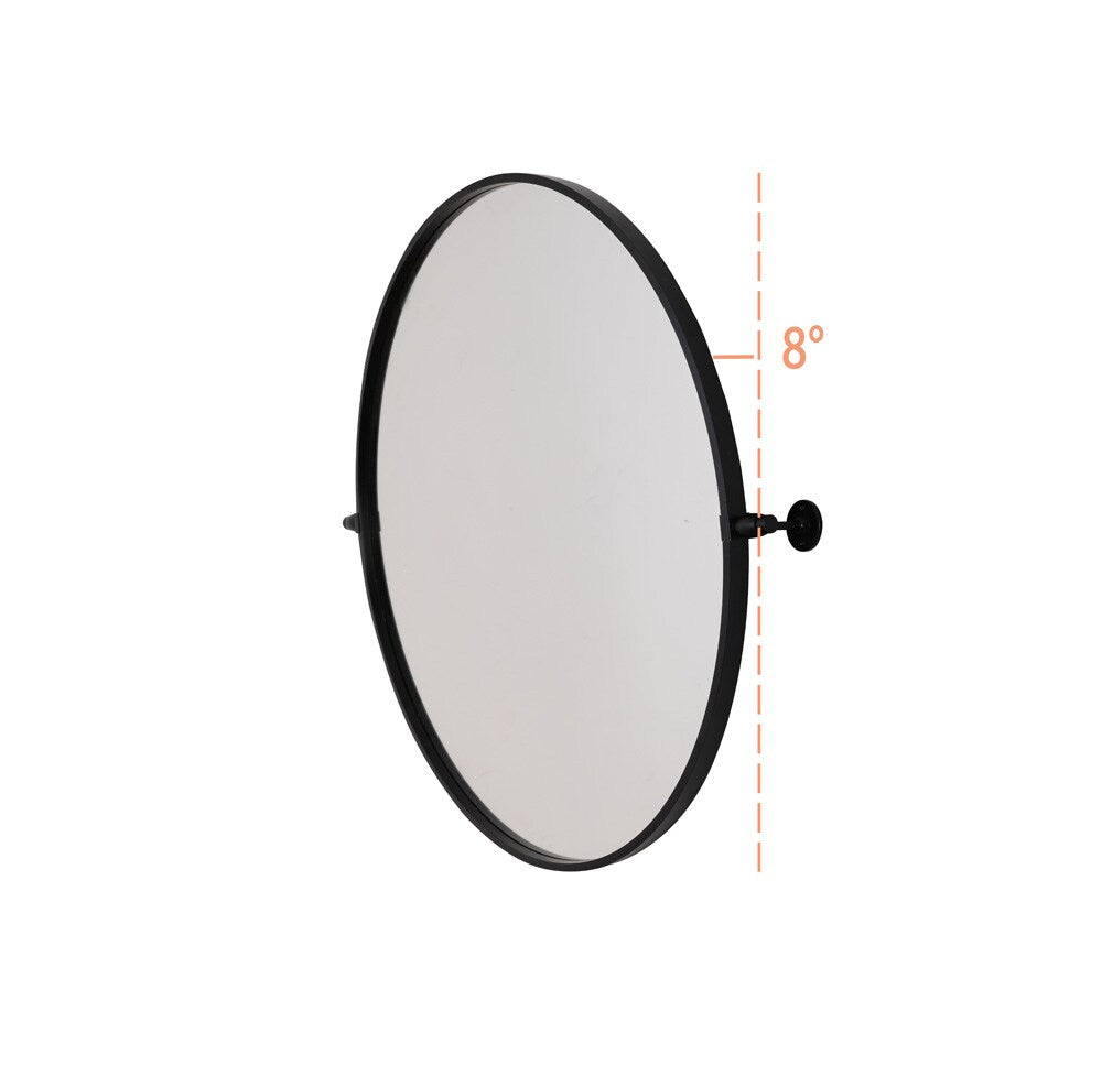 Elegant Furniture & Lighting - Everly Round pivot mirror 30 inch in black - MR6B30BLK veiw 7