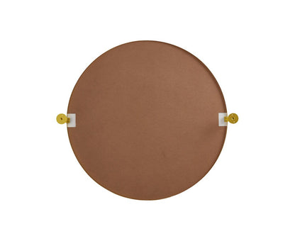 Elegant Furniture & Lighting - Everly Round pivot mirror 30 inch in gold - MR6B30GD veiw 6