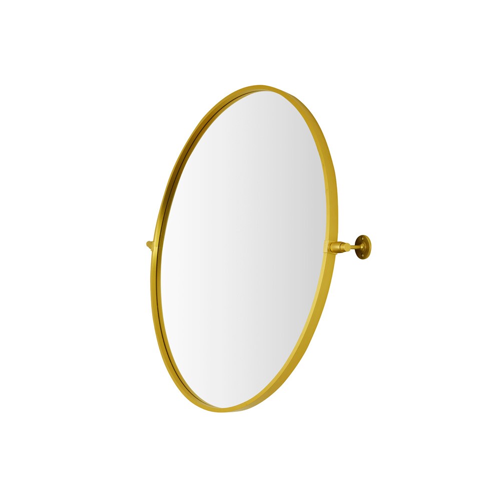Elegant Furniture & Lighting - Everly Round pivot mirror 30 inch in gold - MR6B30GD veiw 8
