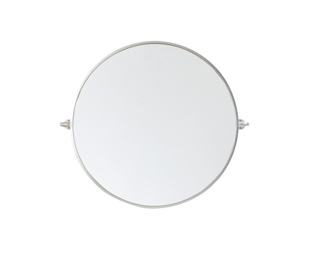 Elegant Furniture & Lighting - Everly Round pivot mirror 30 inch in silver - MR6B30SIL veiw 1