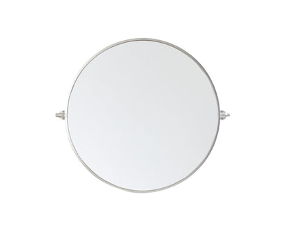Elegant Furniture & Lighting - Everly Round pivot mirror 30 inch in silver - MR6B30SIL veiw 1