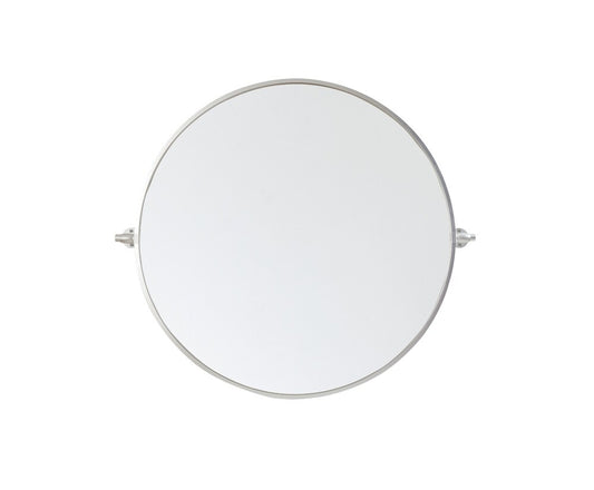 Elegant Furniture & Lighting - Everly Round pivot mirror 30 inch in silver - MR6B30SIL veiw 1