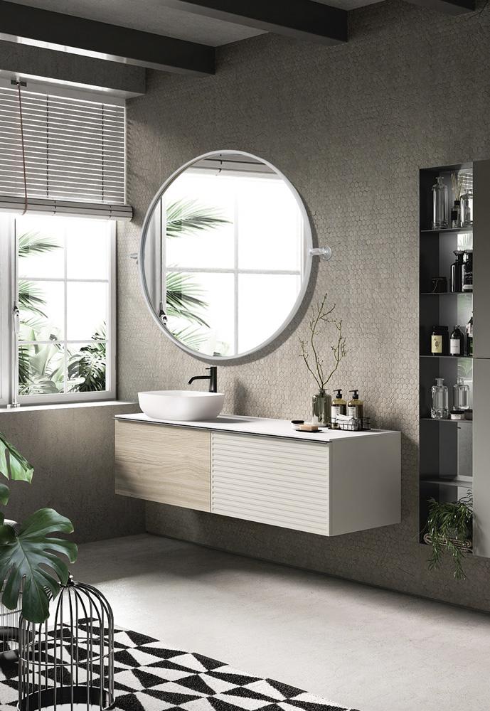 Elegant Furniture & Lighting - Everly Round pivot mirror 30 inch in silver - MR6B30SIL veiw 3