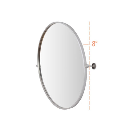 Elegant Furniture & Lighting - Everly Round pivot mirror 30 inch in silver - MR6B30SIL veiw 7