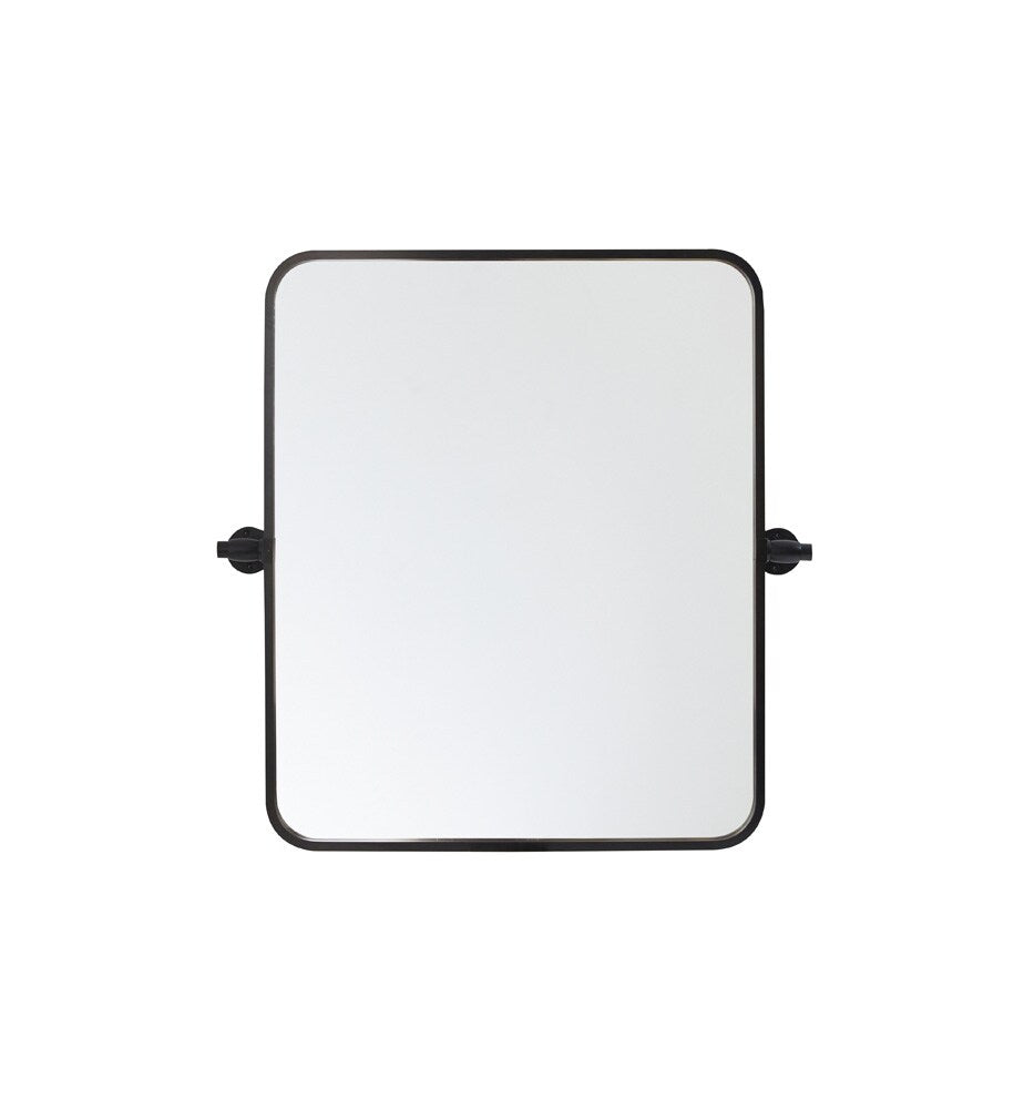 Elegant Furniture & Lighting - Everly Soft corner pivot mirror 20x24 inch in black - MR6A2024BLK veiw 1