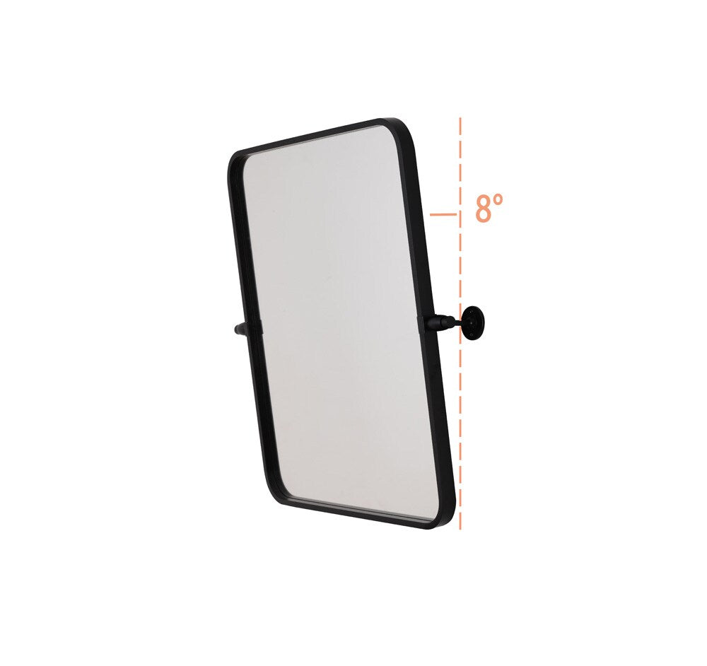 Elegant Furniture & Lighting - Everly Soft corner pivot mirror 20x24 inch in black - MR6A2024BLK veiw 8