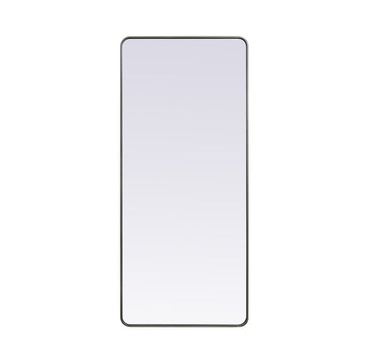 Elegant Furniture & Lighting - Evermore Soft Corner Metal Rectangle Mirror 32x72 Inch in Silver - MR803272S veiw 1