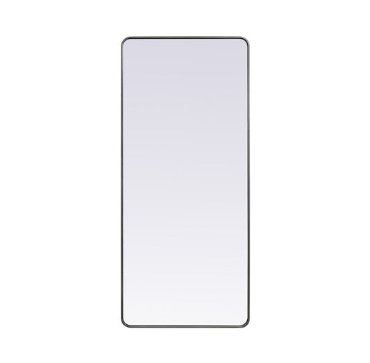 Elegant Furniture & Lighting - Evermore Soft Corner Metal Rectangle Mirror 32x72 Inch in Silver - MR803272S veiw 1