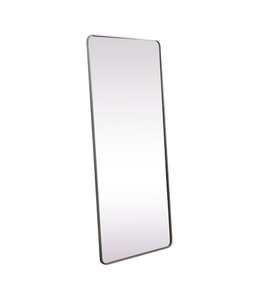 Elegant Furniture & Lighting - Evermore Soft Corner Metal Rectangle Mirror 32x72 Inch in Silver - MR803272S veiw 8