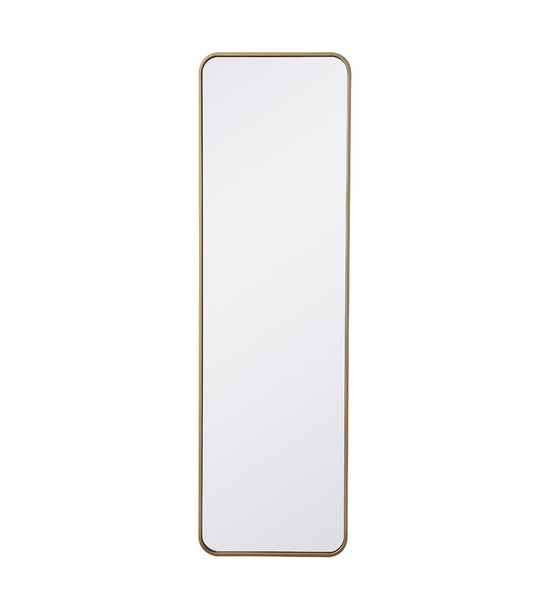 Elegant Furniture & Lighting - Evermore Soft corner metal rectangular mirror 18x60 inch in Brass - MR801860BR veiw 1