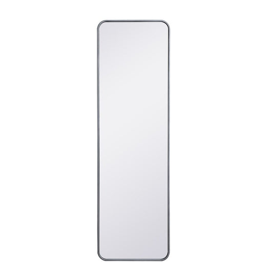 Elegant Furniture & Lighting - Evermore Soft corner metal rectangular mirror 18x60 inch in Silver - MR801860S veiw 1