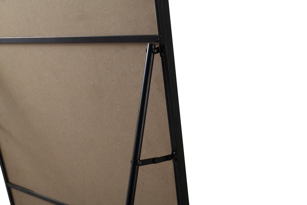 Elegant Furniture & Lighting - Evermore Soft Corner Metal Rectangle Full Length Mirror 30x60 Inch in Black - MR80FL3060BK veiw 8