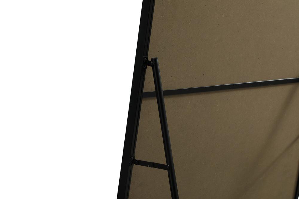 Elegant Furniture & Lighting - Evermore Soft Corner Metal Rectangle Full Length Mirror 32x72 Inch in Black - MR80FL3272BK veiw 14
