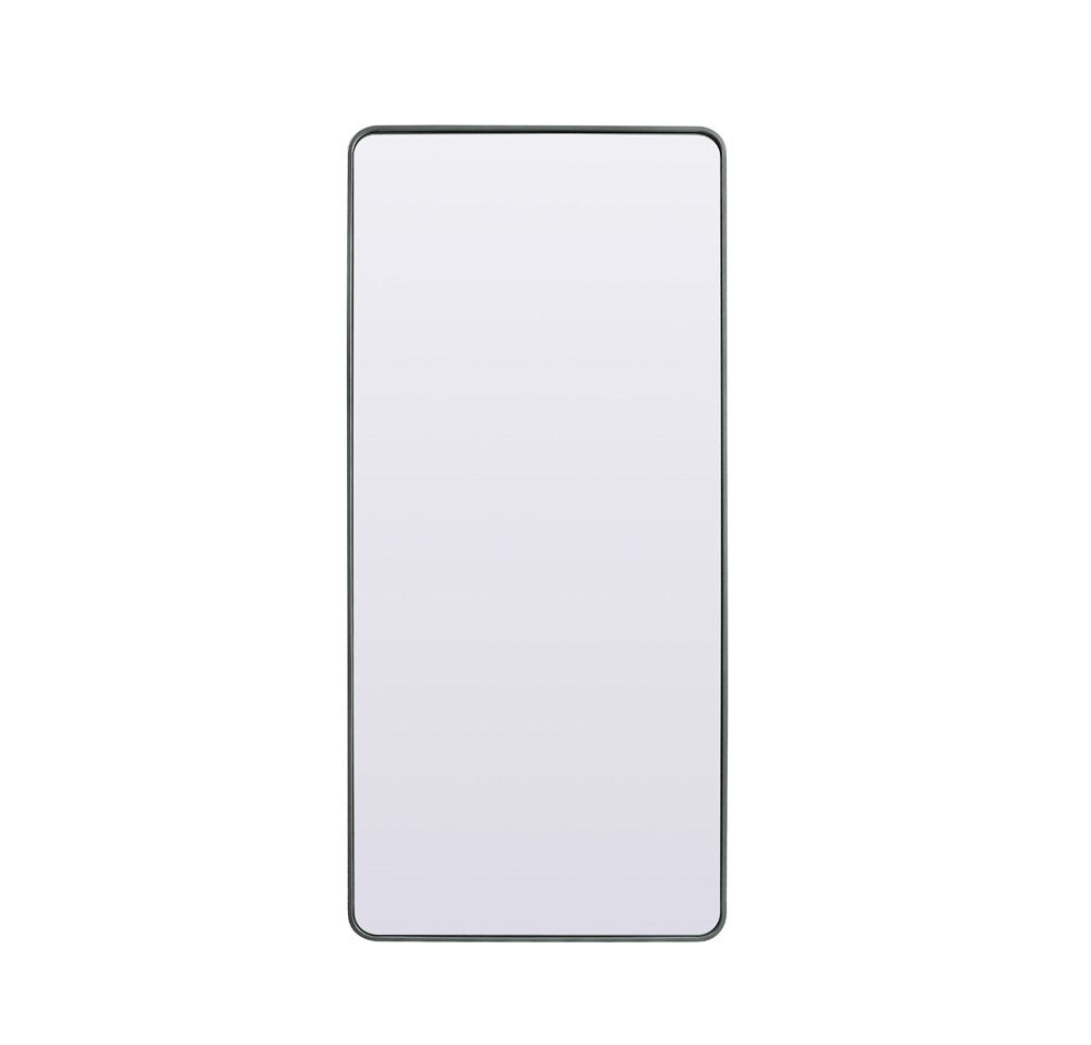 Elegant Furniture & Lighting - Evermore Soft Corner Metal Rectangle Full Length Mirror 32x72 Inch in Silver - MR80FL3272S veiw 1