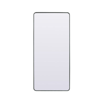 Elegant Furniture & Lighting - Evermore Soft Corner Metal Rectangle Full Length Mirror 32x72 Inch in Silver - MR80FL3272S veiw 1