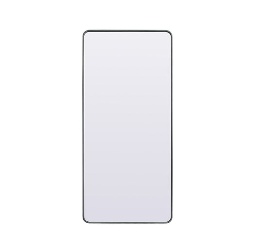 Elegant Furniture & Lighting - Evermore Soft Corner Metal Rectangle Full Length Mirror 32x72 Inch in Silver - MR80FL3272S veiw 1