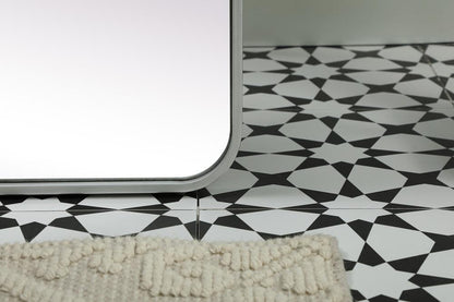 Elegant Furniture & Lighting - Evermore Soft Corner Metal Rectangle Full Length Mirror 32x72 Inch in Silver - MR80FL3272S veiw 5
