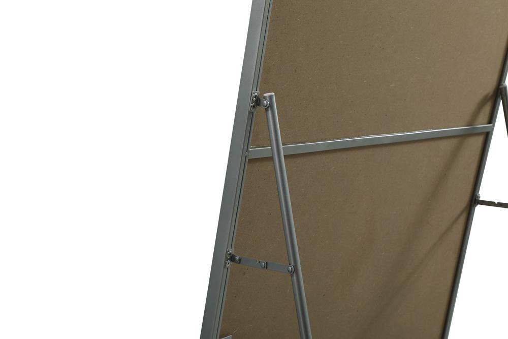 Elegant Furniture & Lighting - Evermore Soft Corner Metal Rectangle Full Length Mirror 32x72 Inch in Silver - MR80FL3272S veiw 8