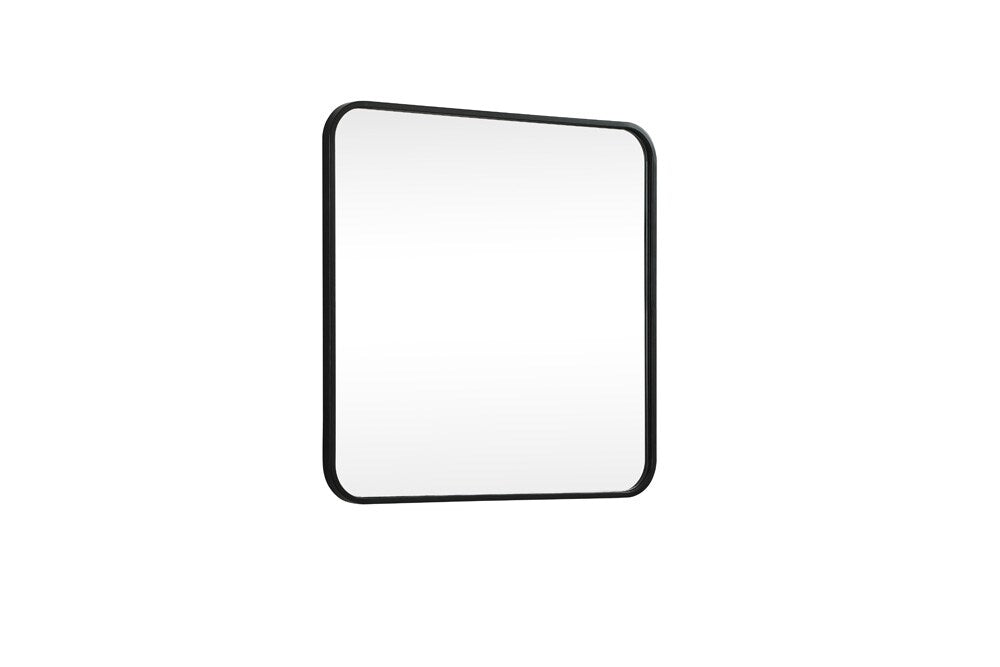 Elegant Furniture & Lighting - Evermore Soft corner metal square mirror 24x24 inch in Black - MR802424BK veiw 8