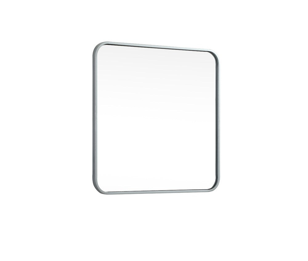 Elegant Furniture & Lighting - Evermore Soft corner metal square mirror 24x24 inch in Silver - MR802424S veiw 8
