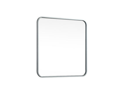 Elegant Furniture & Lighting - Evermore Soft corner metal square mirror 24x24 inch in Silver - MR802424S veiw 8
