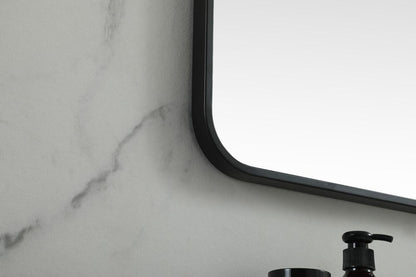Elegant Furniture & Lighting - Evermore Soft corner metal square mirror 30x30 inch in Black - MR803030BK veiw 7