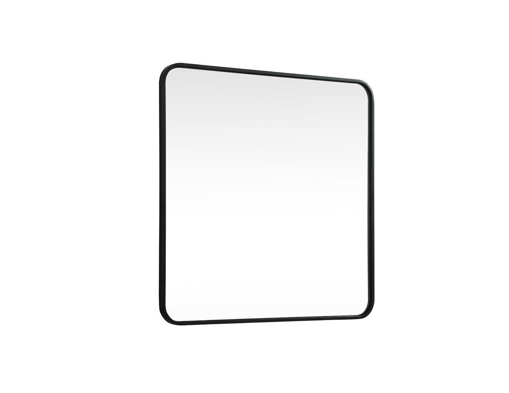Elegant Furniture & Lighting - Evermore Soft corner metal square mirror 30x30 inch in Black - MR803030BK veiw 8