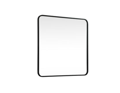 Elegant Furniture & Lighting - Evermore Soft corner metal square mirror 30x30 inch in Black - MR803030BK veiw 8