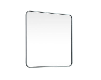 Elegant Furniture & Lighting - Evermore Soft corner metal square mirror 30x30 inch in Silver - MR803030S veiw 8