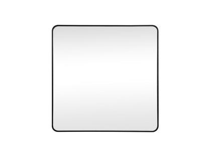 Elegant Furniture & Lighting - Evermore Soft corner metal square mirror 42x42 inch in Black - MR804242BK veiw 1