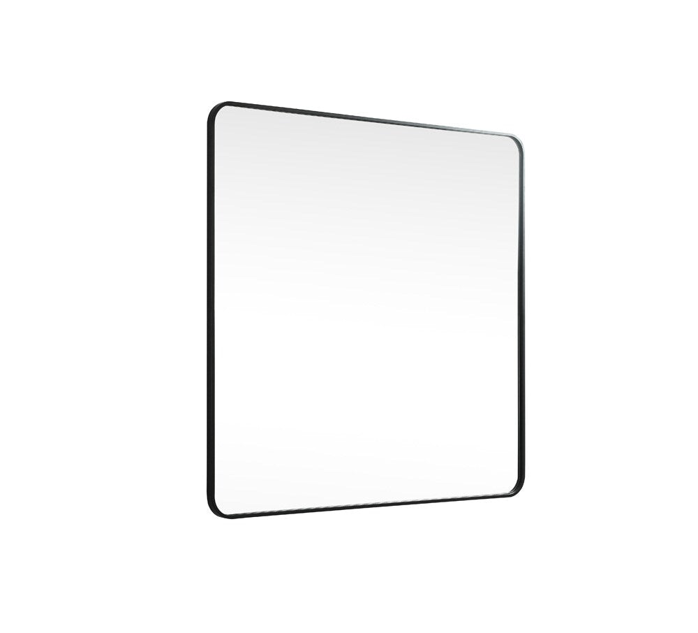 Elegant Furniture & Lighting - Evermore Soft corner metal square mirror 42x42 inch in Black - MR804242BK veiw 8