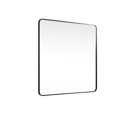 Elegant Furniture & Lighting - Evermore Soft corner metal square mirror 42x42 inch in Black - MR804242BK veiw 8