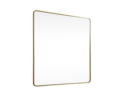 Elegant Furniture & Lighting - Evermore Soft corner metal square mirror 42x42 inch in Brass - MR804242BR veiw 8