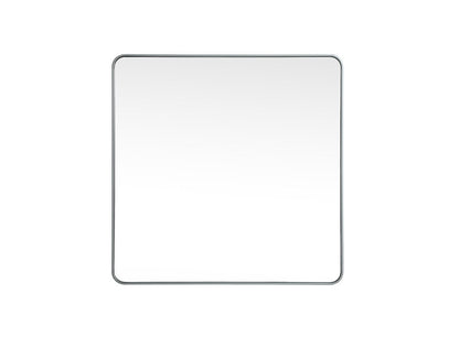 Elegant Furniture & Lighting - Evermore Soft corner metal square mirror 42x42 inch in Silver - MR804242S veiw 1
