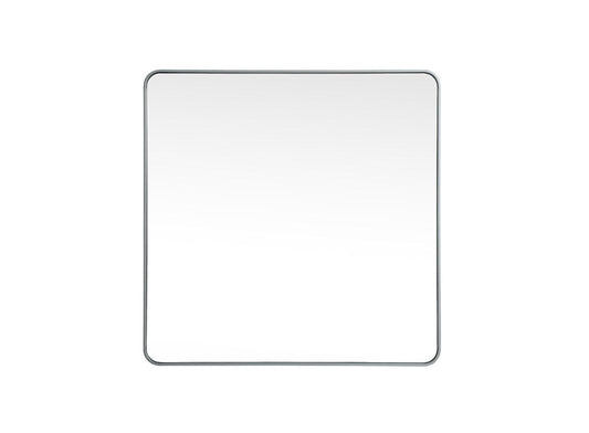 Elegant Furniture & Lighting - Evermore Soft corner metal square mirror 42x42 inch in Silver - MR804242S veiw 1