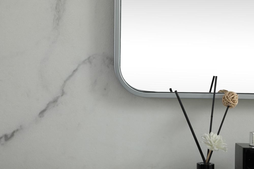 Elegant Furniture & Lighting - Evermore Soft corner metal square mirror 42x42 inch in Silver - MR804242S veiw 6