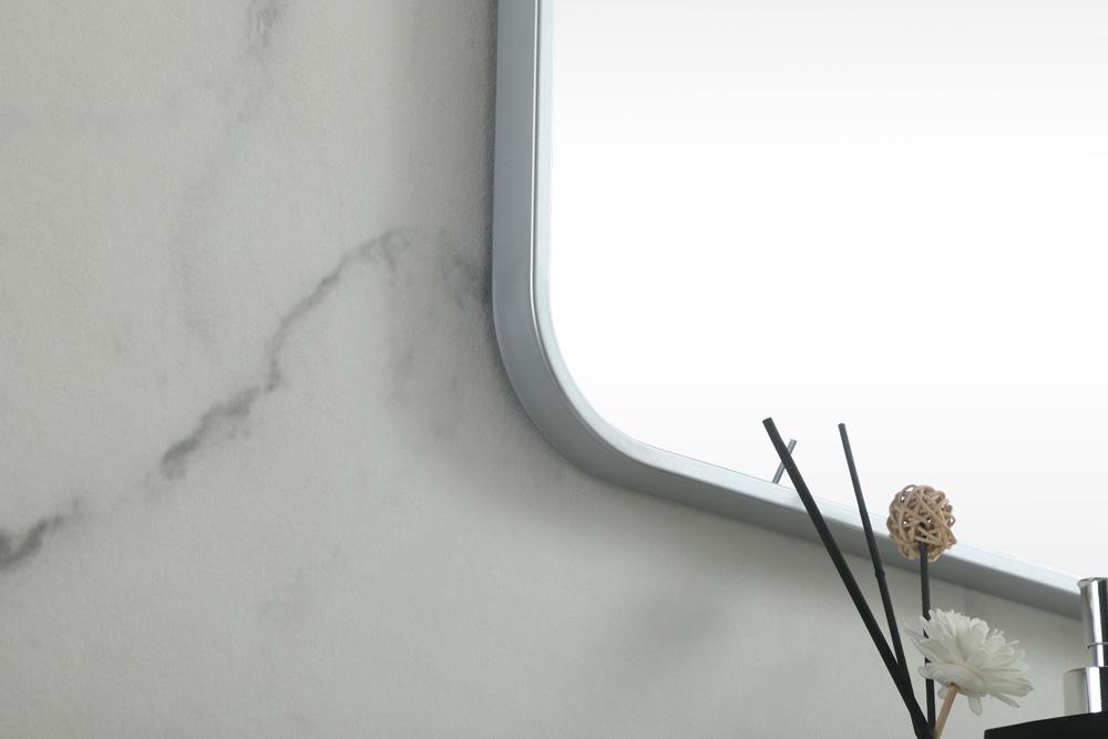 Elegant Furniture & Lighting - Evermore Soft corner metal square mirror 42x42 inch in Silver - MR804242S veiw 7