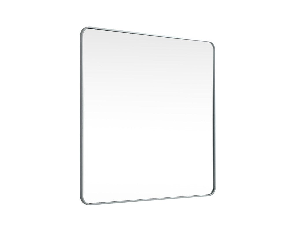 Elegant Furniture & Lighting - Evermore Soft corner metal square mirror 42x42 inch in Silver - MR804242S veiw 8