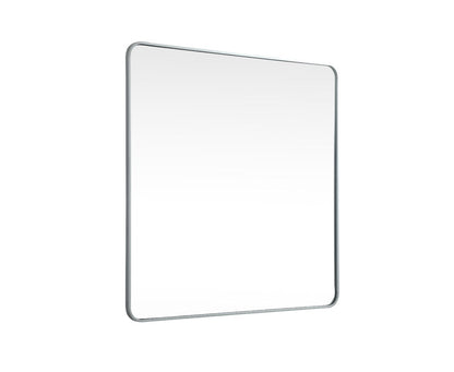 Elegant Furniture & Lighting - Evermore Soft corner metal square mirror 42x42 inch in Silver - MR804242S veiw 8