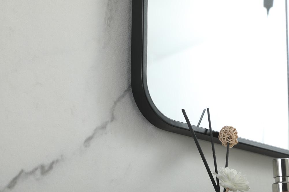 Elegant Furniture & Lighting - Evermore Soft corner metal square mirror 48x48 inch in Black - MR804848BK veiw 7