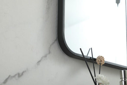 Elegant Furniture & Lighting - Evermore Soft corner metal square mirror 48x48 inch in Black - MR804848BK veiw 7