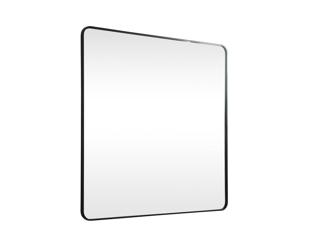 Elegant Furniture & Lighting - Evermore Soft corner metal square mirror 48x48 inch in Black - MR804848BK veiw 8