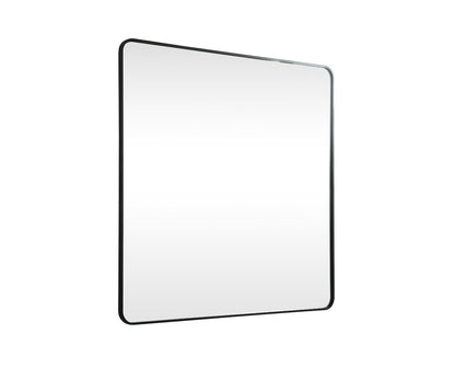 Elegant Furniture & Lighting - Evermore Soft corner metal square mirror 48x48 inch in Black - MR804848BK veiw 8