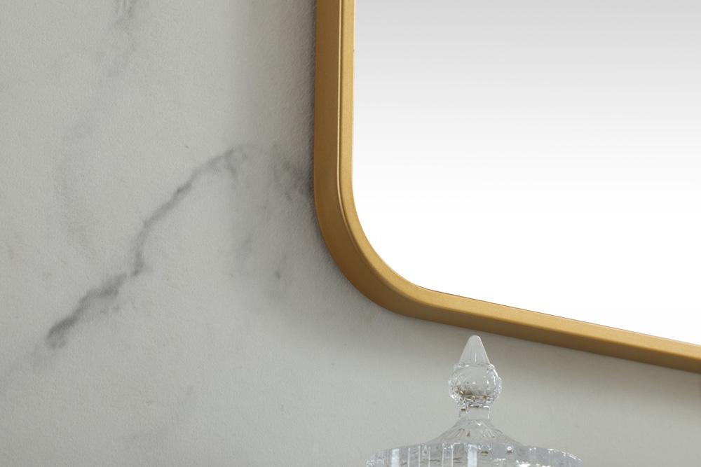 Elegant Furniture & Lighting - Evermore Soft corner metal square mirror 48x48 inch in Brass - MR804848BR veiw 7