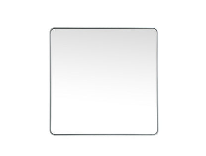 Elegant Furniture & Lighting - Evermore Soft corner metal square mirror 48x48 inch in Silver - MR804848S veiw 1