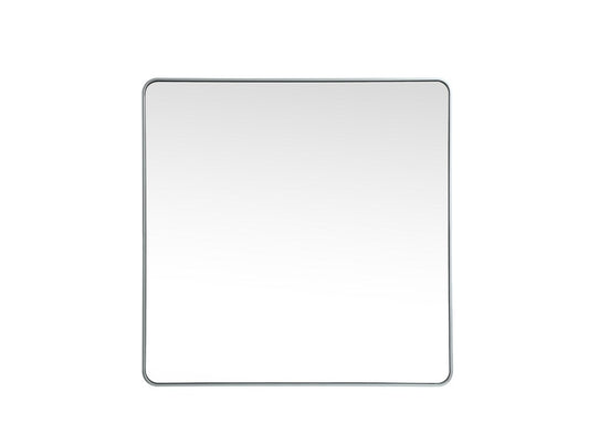 Elegant Furniture & Lighting - Evermore Soft corner metal square mirror 48x48 inch in Silver - MR804848S veiw 1