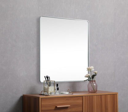 Elegant Furniture & Lighting - Evermore Soft corner metal square mirror 48x48 inch in Silver - MR804848S veiw 5